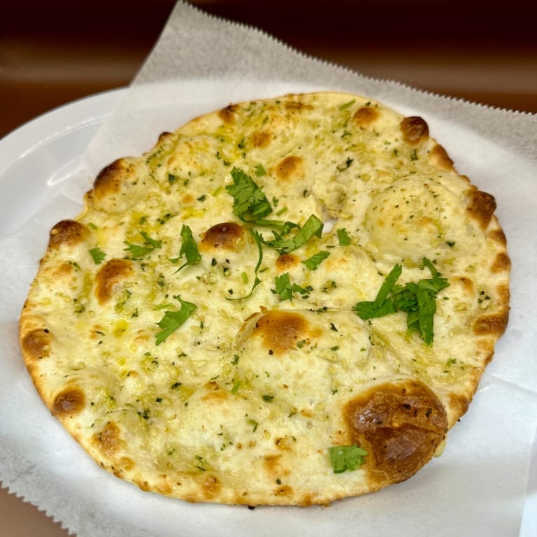 Delicious Garlic Naan Awaits